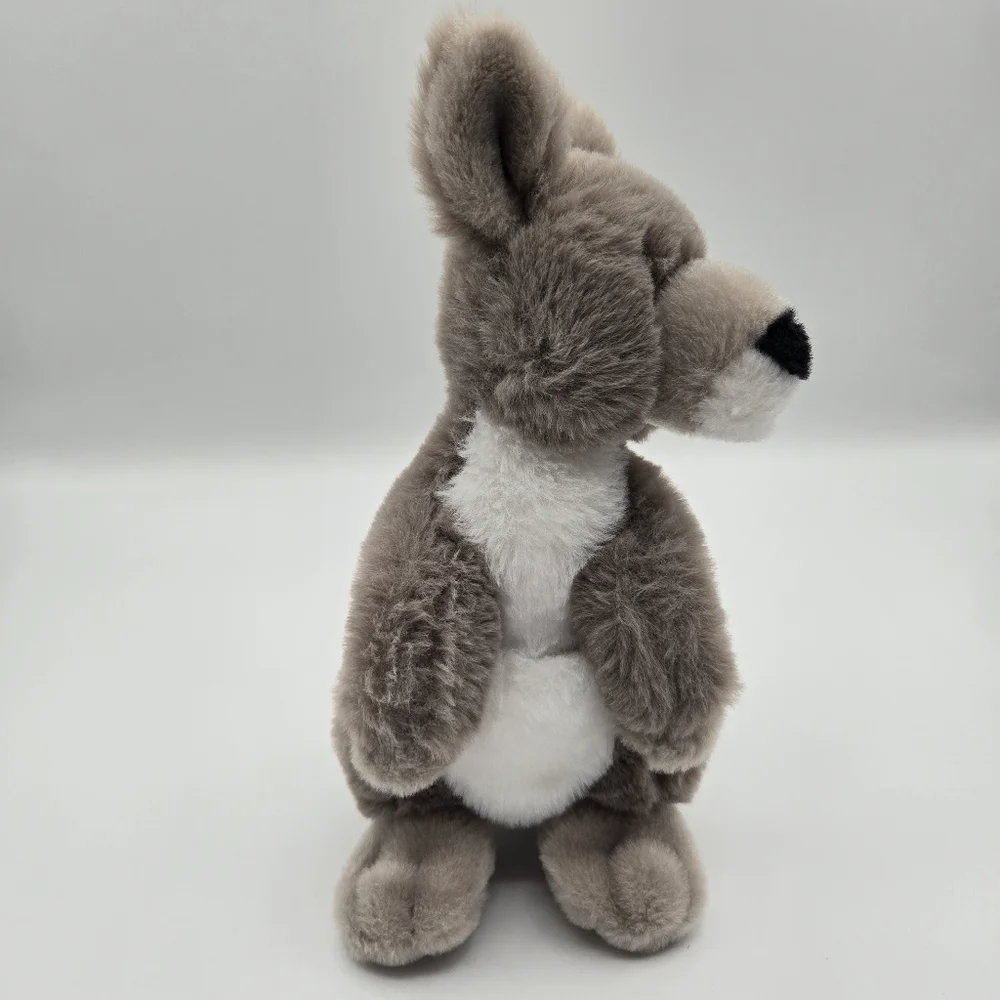 Wild Republic Ecokins Gray Kangaroo Plush Stuffed Animal Toy